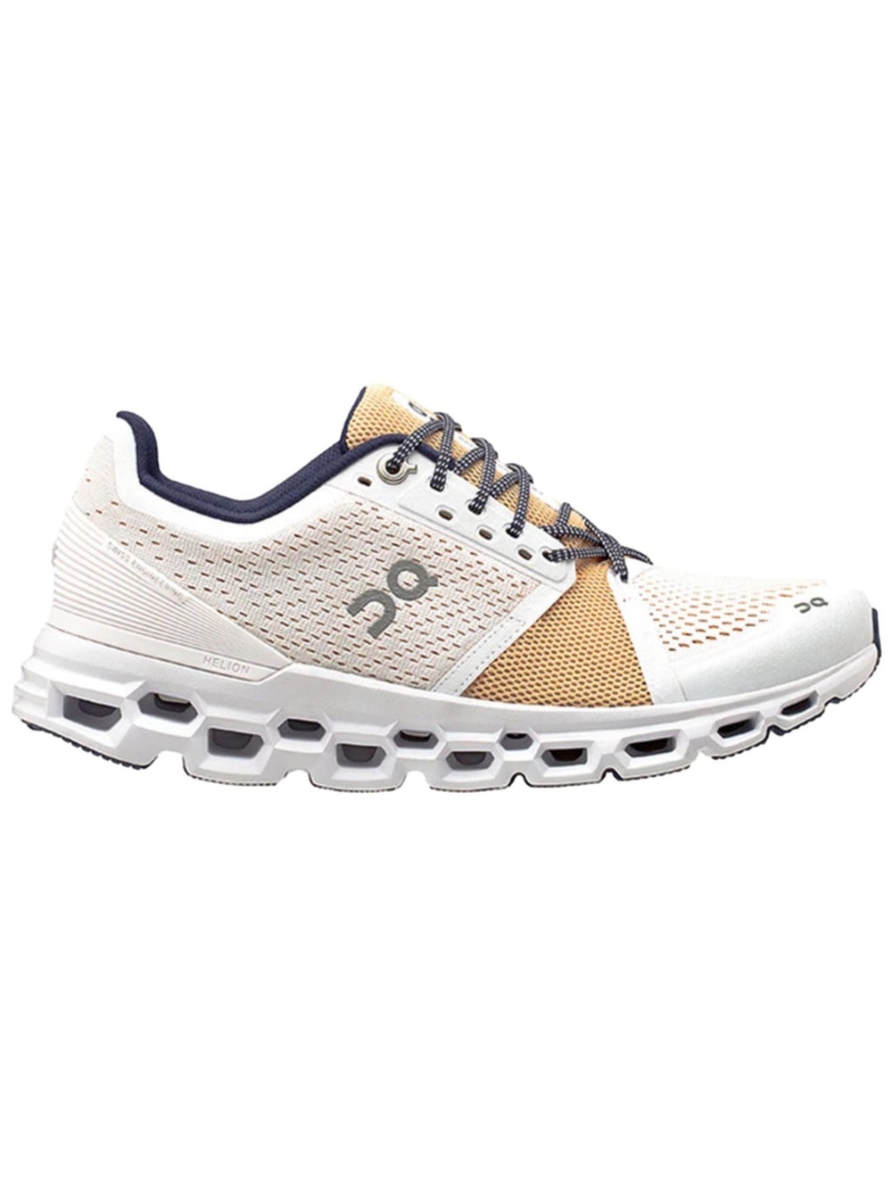 On Cloudstratus Running Shoes in White / Almond, US 6.5
